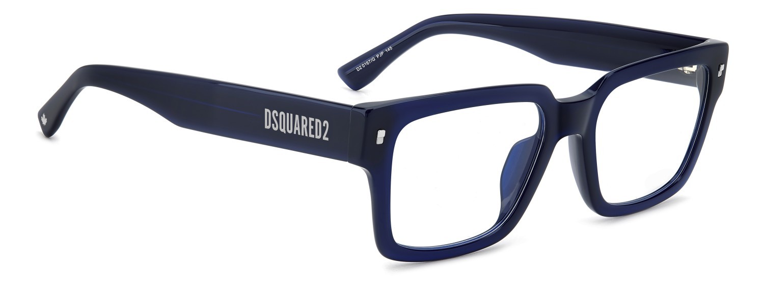 Occhiali da vista Dsquared2 D2 0167/G 109383 PJP colore blue forma rettangolare 
