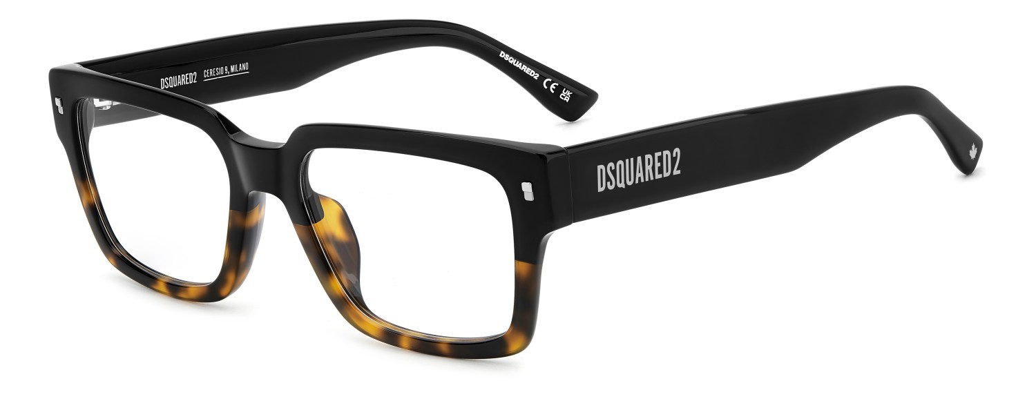 Eyeglasses Dsquared2 D2 0167/G 109383 WR7 color black havana shape rectangle 