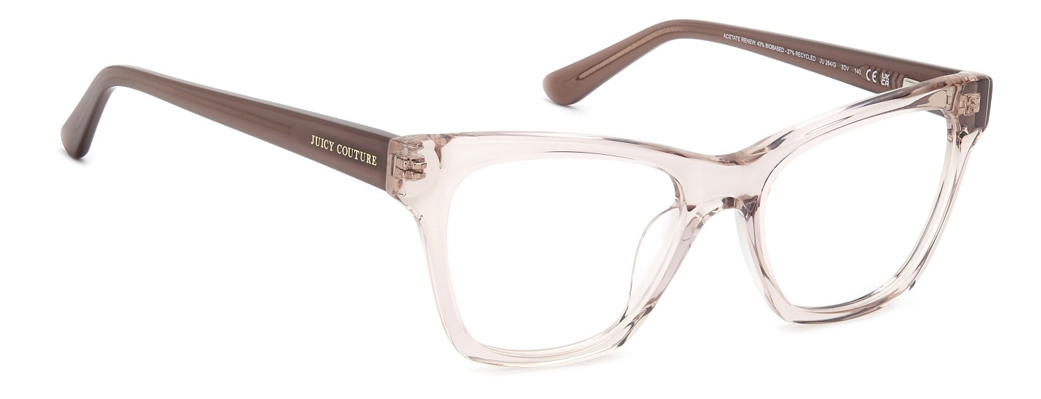 Eyeglasses Juicy Couture Ju 264/G 109391 3DV color crystal pink shape cat eye 