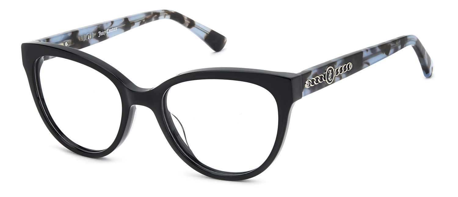 Eyeglasses Juicy Couture Ju 268 109393 807 color black shape cat eye 