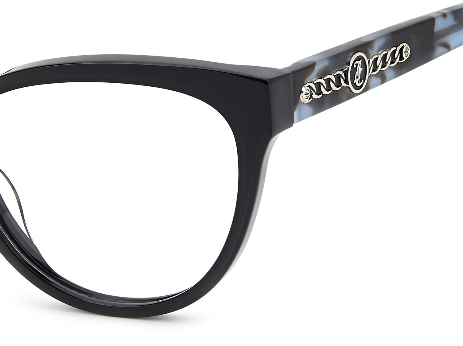 Eyeglasses Juicy Couture Ju 268 109393 807 color black shape cat eye 