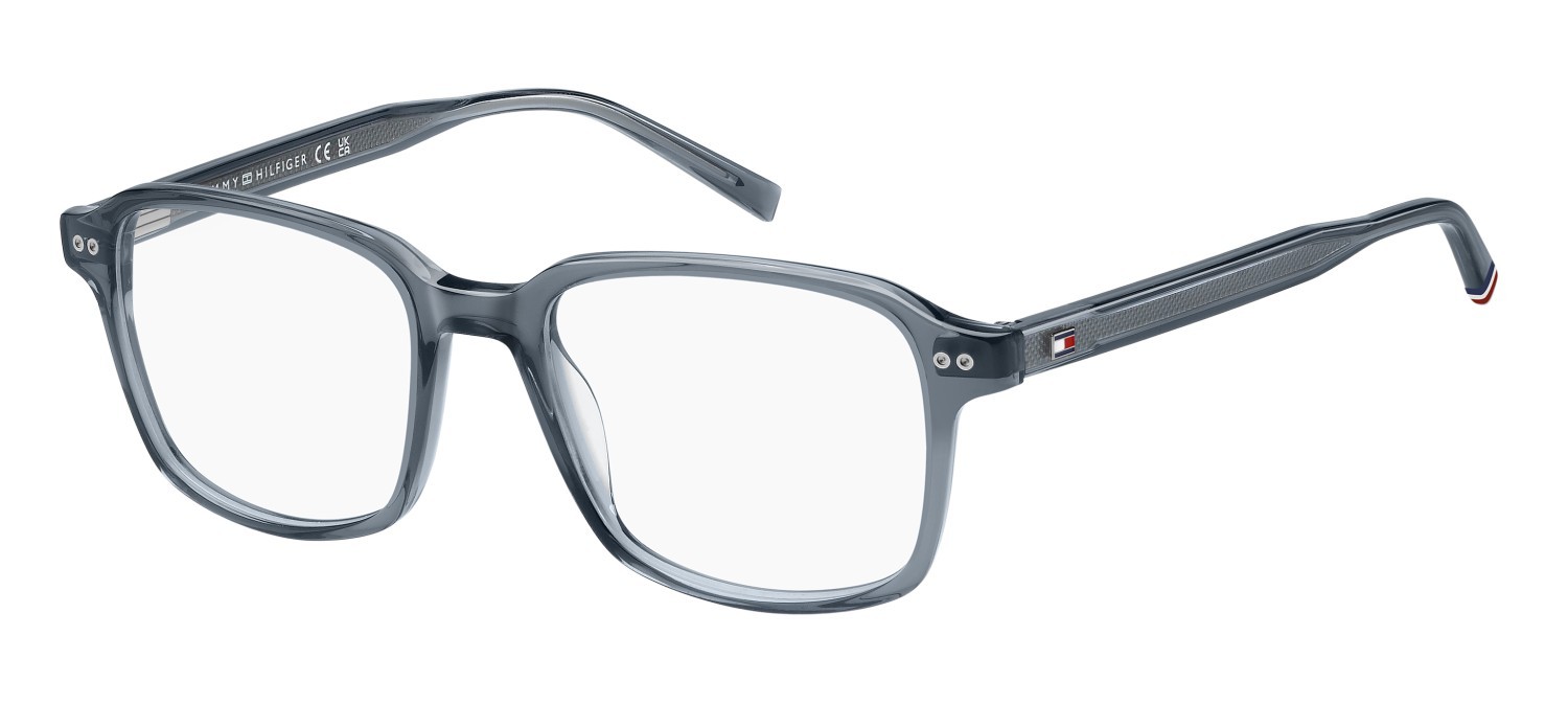 Occhiali da vista Tommy Hilfiger Th 2190 109419 KAY colore shaded dark blue texture grey trans forma rettangolare 
