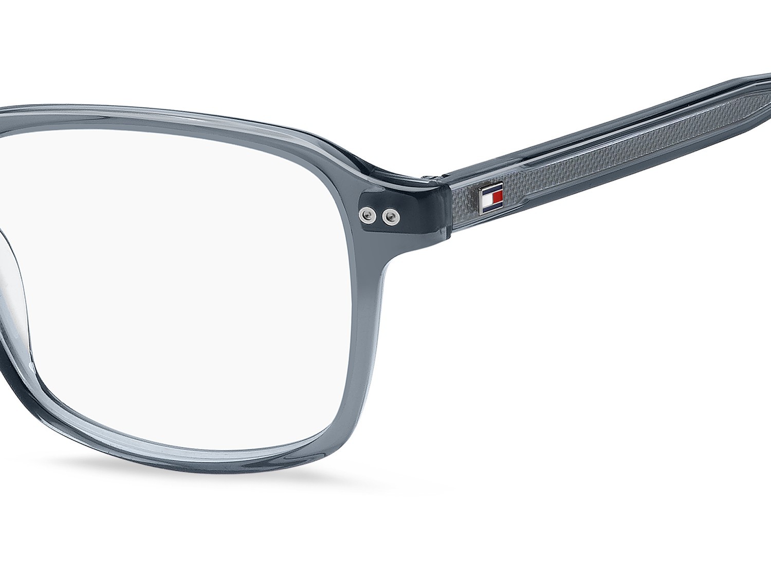 Occhiali da vista Tommy Hilfiger Th 2190 109419 KAY colore shaded dark blue texture grey trans forma rettangolare 