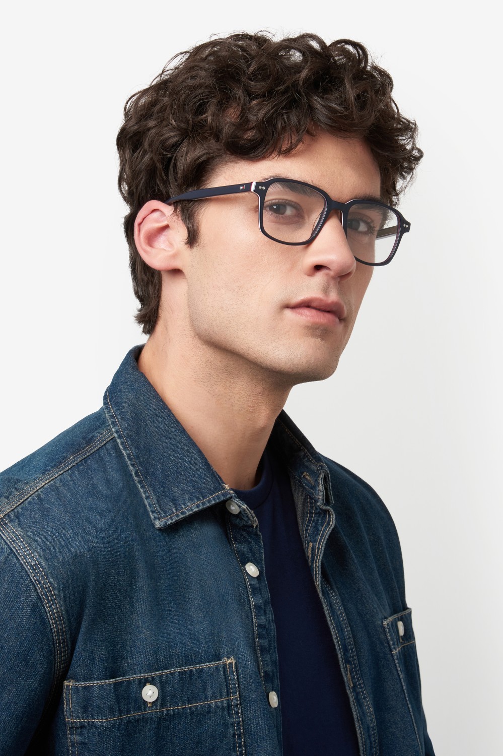 Occhiali da vista Tommy Hilfiger Th 2190 109419 PJP colore blue forma rettangolare 