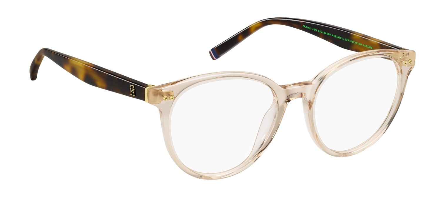 Occhiali da vista Tommy Hilfiger Th 2215 109421 733 colore peach forma pantos 