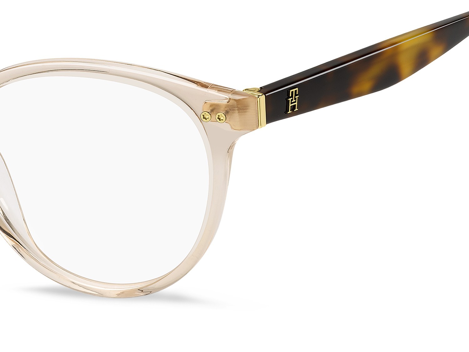 Occhiali da vista Tommy Hilfiger Th 2215 109421 733 colore peach forma pantos 