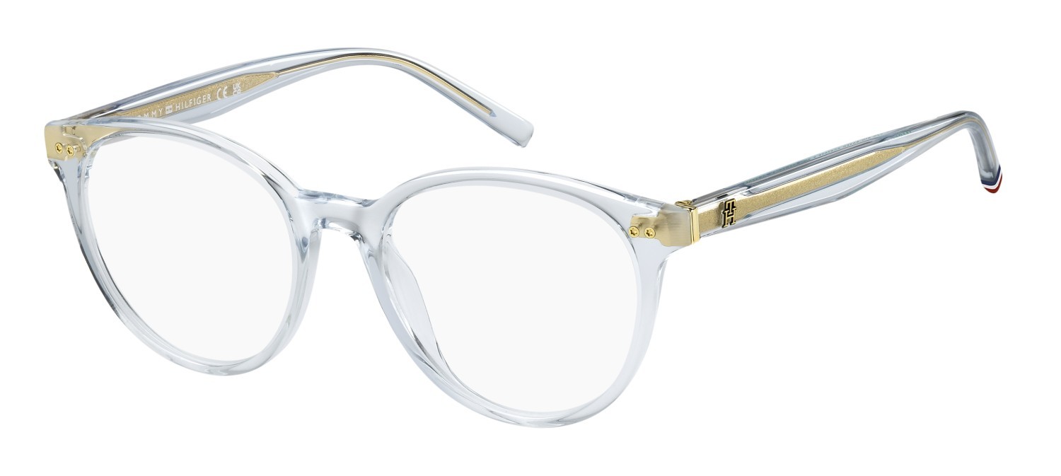 Occhiali da vista Tommy Hilfiger Th 2215 109421 MVU colore azure forma pantos 