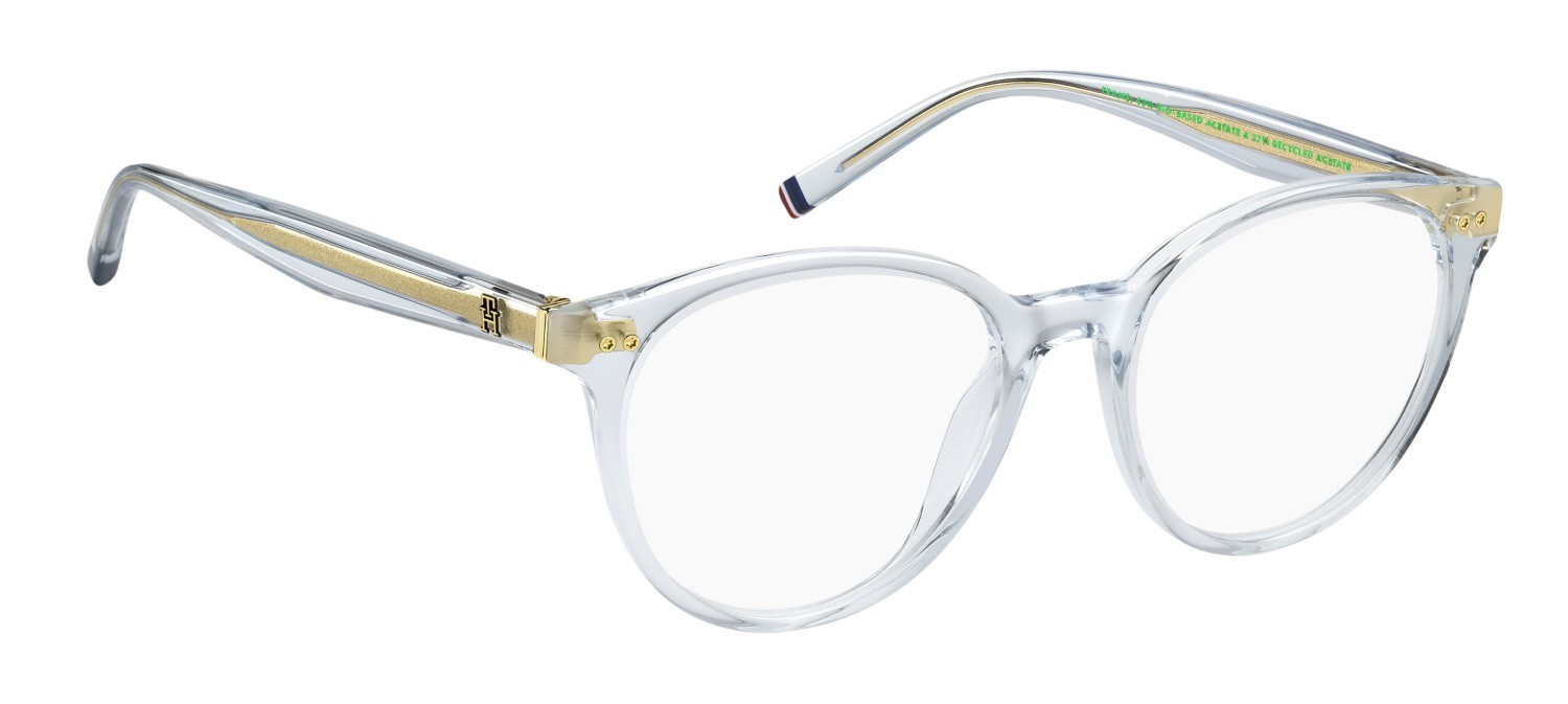 Occhiali da vista Tommy Hilfiger Th 2215 109421 MVU colore azure forma pantos 