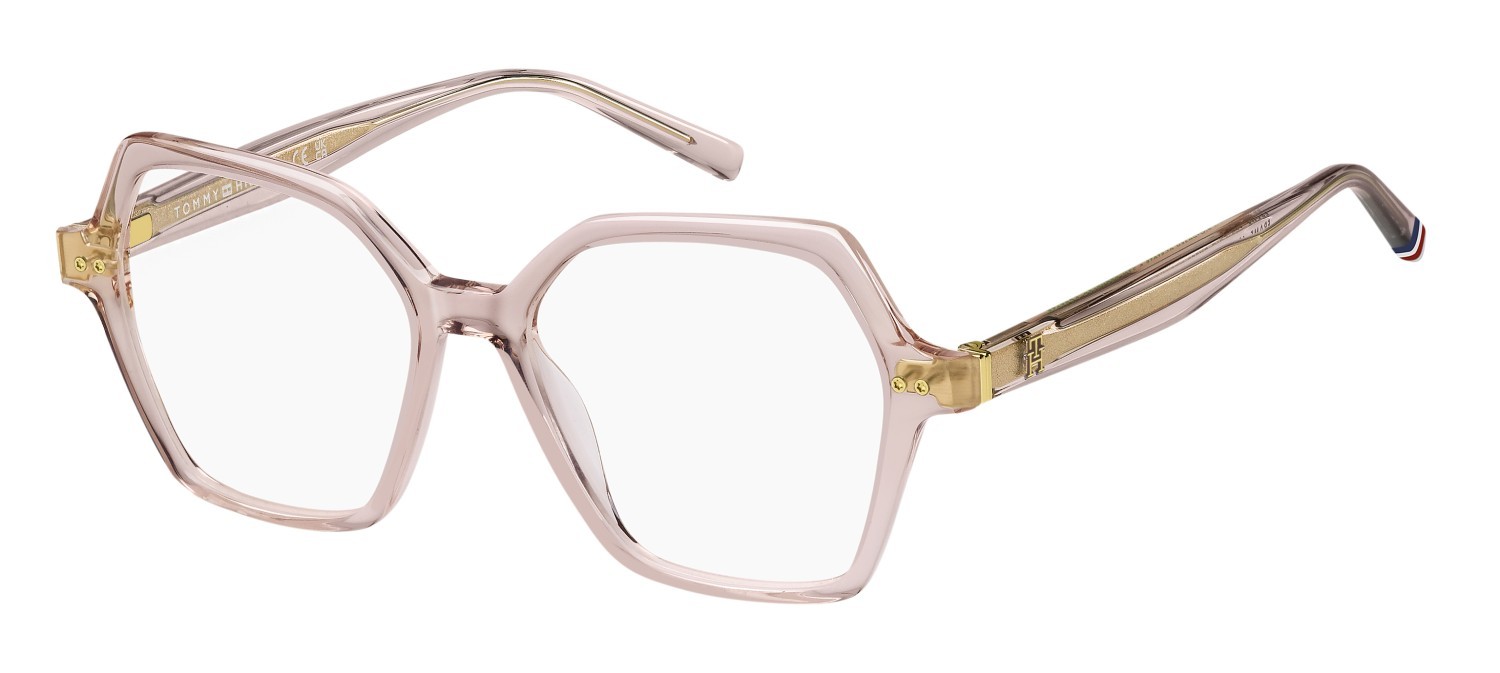 Occhiali da vista Tommy Hilfiger Th 2216 109423 35J colore pink forma farfalla 