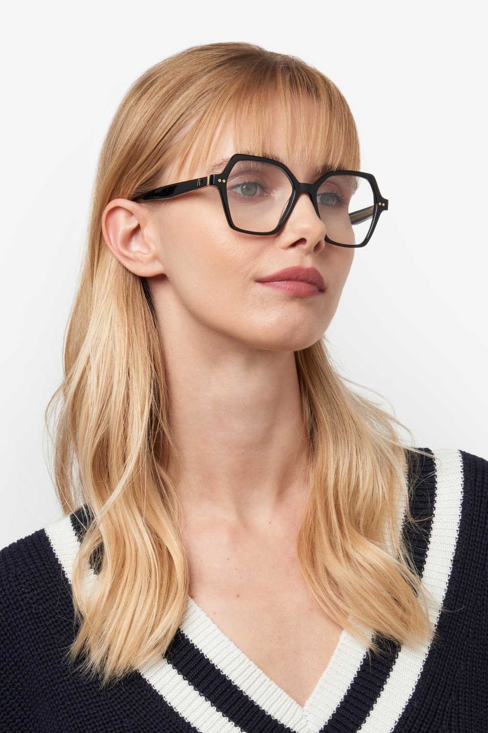 Occhiali da vista Tommy Hilfiger Th 2216 109423 807 colore black forma farfalla 