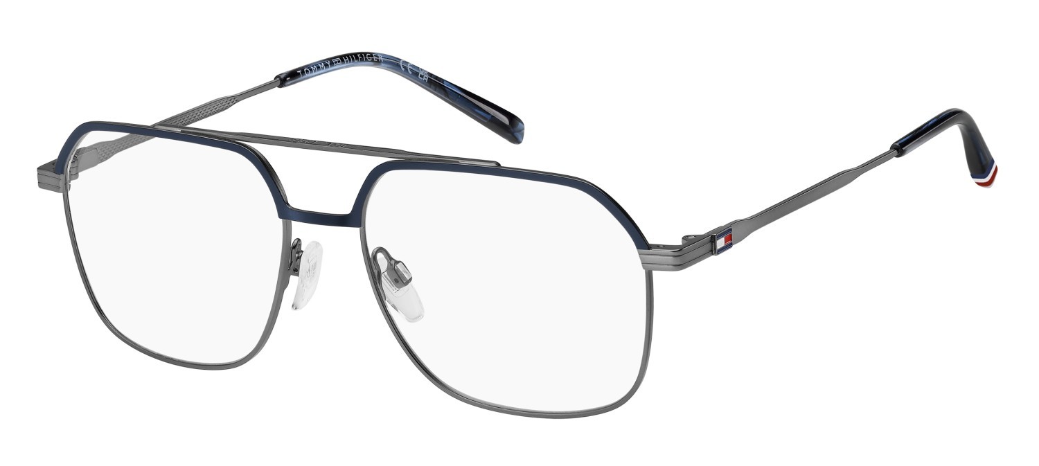 Occhiali da vista Tommy Hilfiger Th 2194 109424 5UV colore dark ruthenium blue forma rettangolare 
