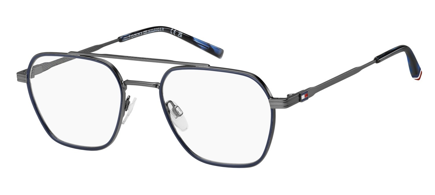 Eyeglasses Tommy Hilfiger Th 2193 109425 R80 color matte dark ruthenium shape rectangle 