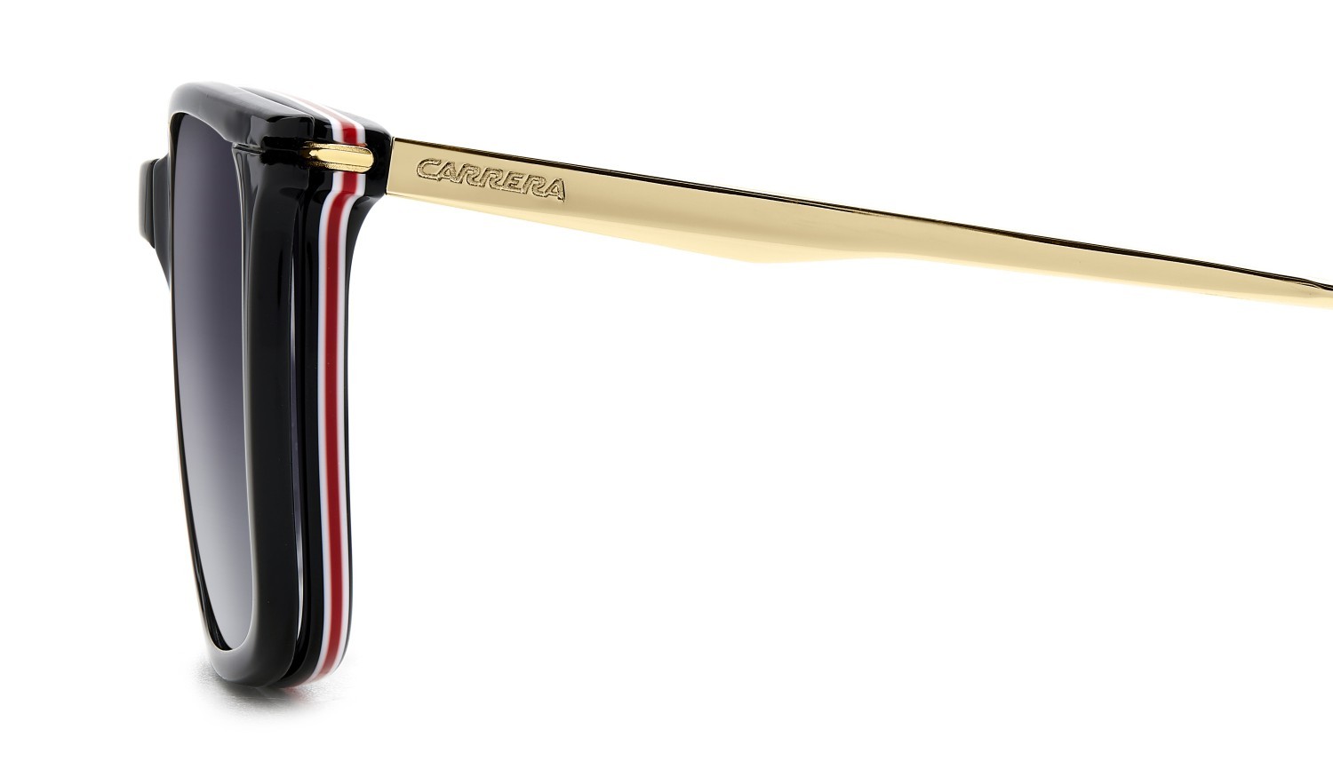 Eyeglasses Carrera Ca 357/C 109436 2M2 + clip-on color black gold shape rectangle lenses grey shaded polarized