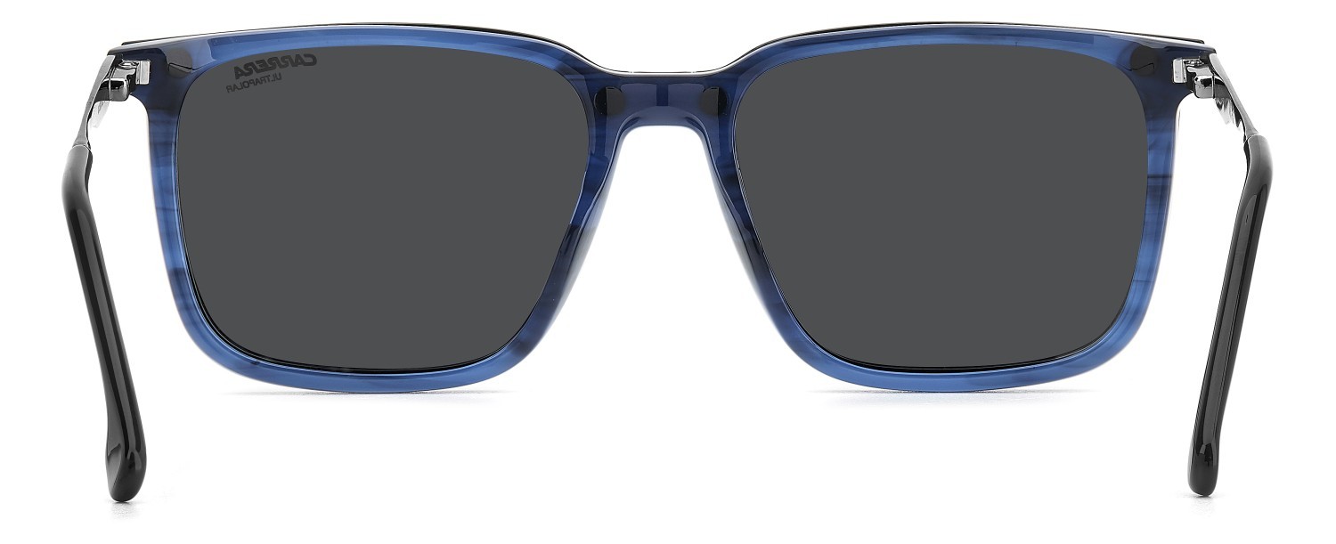 Brillen Carrera Ca 357/C 109436 9ZJ + clip-on farbe black blue horn form rechteckig gläser grey polarized