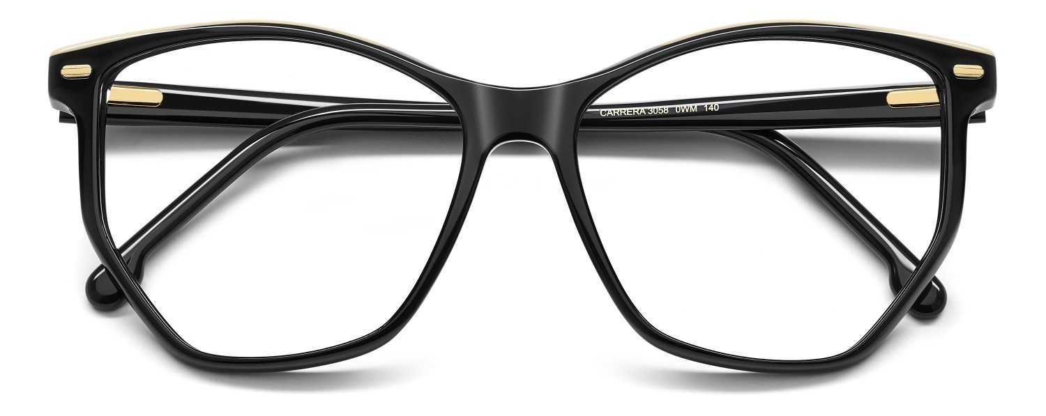 Brillen Carrera 3058 109438 0WM farbe black beige form rechteckig 
