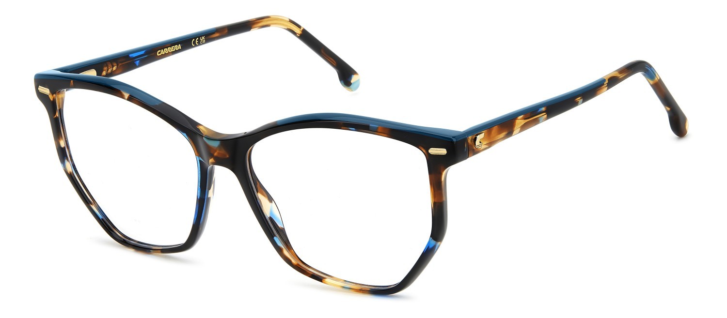 Eyeglasses Carrera 3058 109438 6UZ color teal havana gold shape rectangle 