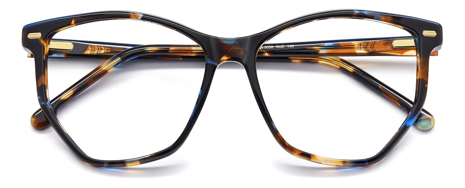 Eyeglasses Carrera 3058 109438 6UZ color teal havana gold shape rectangle 