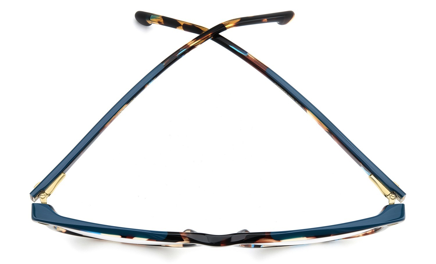 Eyeglasses Carrera 3058 109438 6UZ color teal havana gold shape rectangle 
