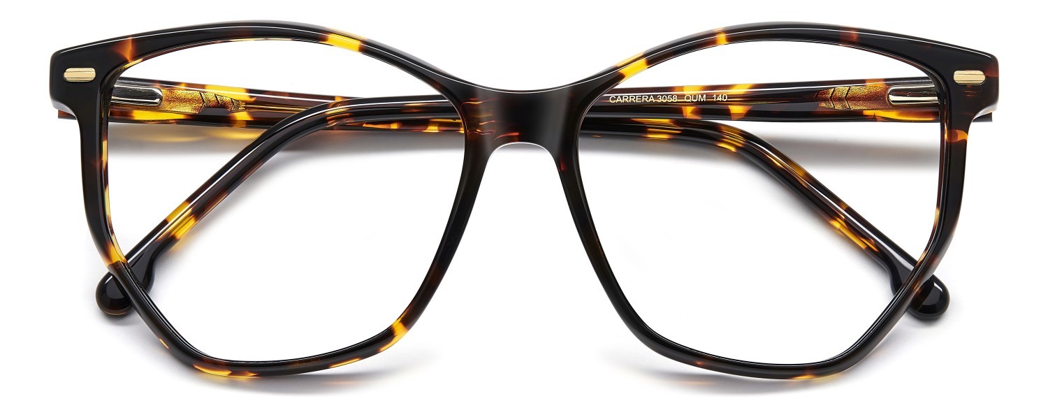 Brillen Carrera 3058 109438 QUM farbe dark havana gold form rechteckig 
