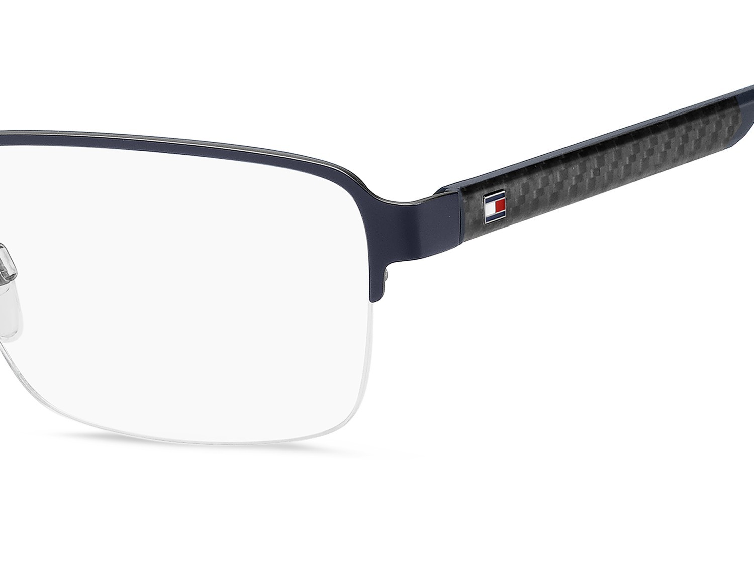 Eyeglasses Tommy Hilfiger Th 2197 109447 YOB color blue dark ruthenium shape rectangle 