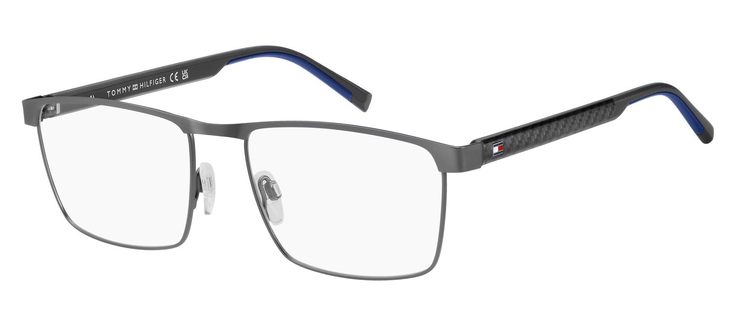 Eyeglasses Tommy Hilfiger Th 2196 109448 R80 color matte dark ruthenium shape rectangle 
