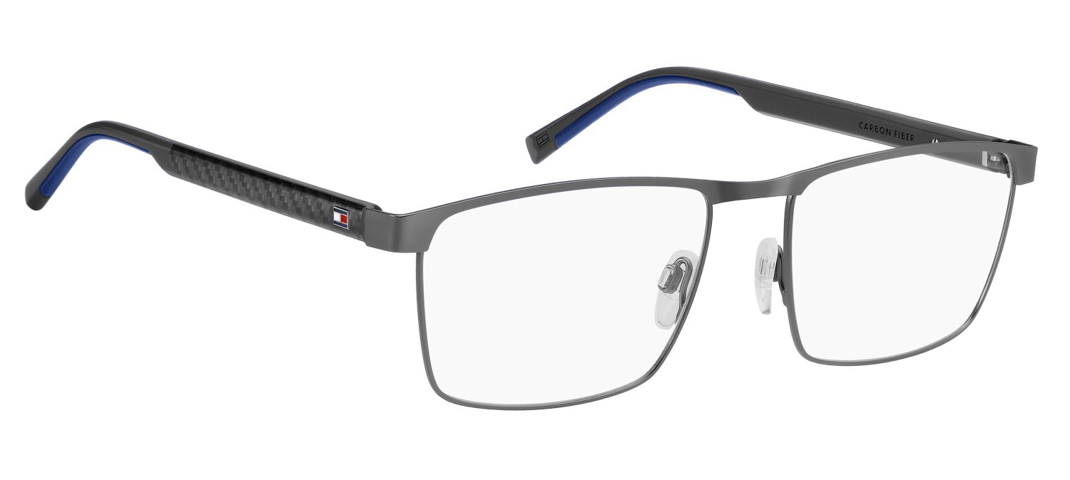 Eyeglasses Tommy Hilfiger Th 2196 109448 R80 color matte dark ruthenium shape rectangle 