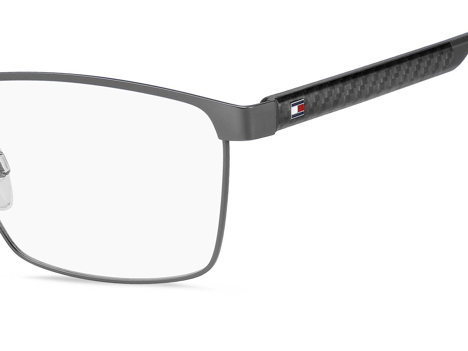 Eyeglasses Tommy Hilfiger Th 2196 109448 R80 color matte dark ruthenium shape rectangle 