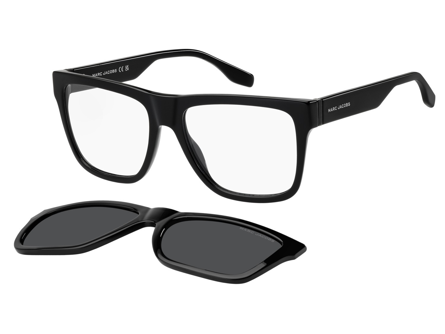 Eyeglasses Marc Jacobs 848/C 109450 807 color black shape rectangle lenses grey polarized