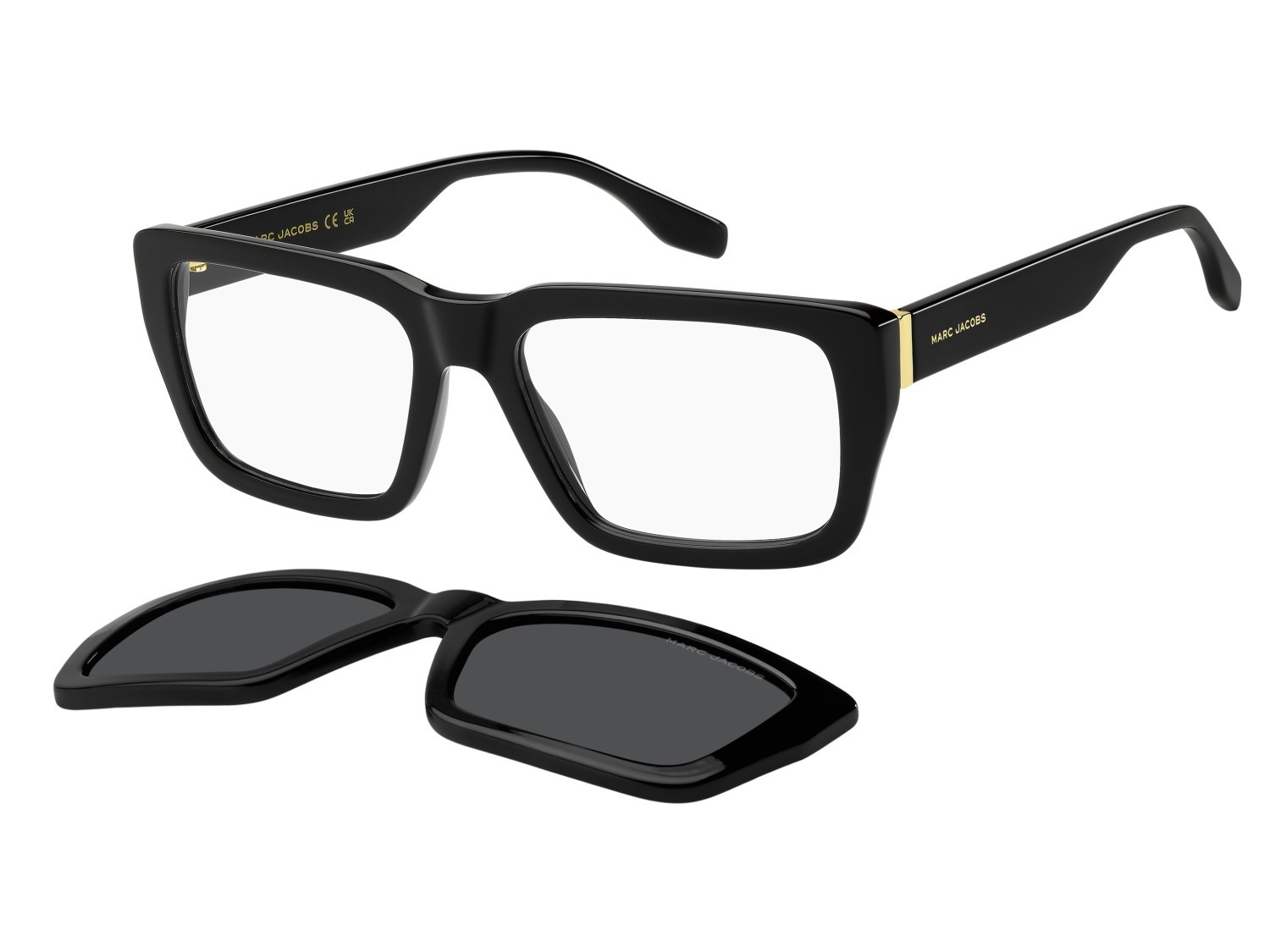 Eyeglasses Marc Jacobs 849/C 109455 2M2 color black gold shape rectangle lenses grey polarized