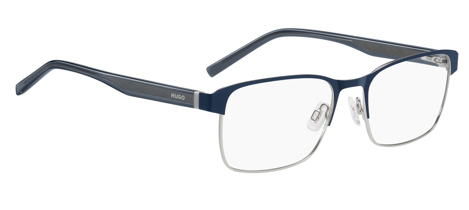 Eyeglasses Hugo Hg 1361 109462 0JI color matte blue palladium shape rectangle 