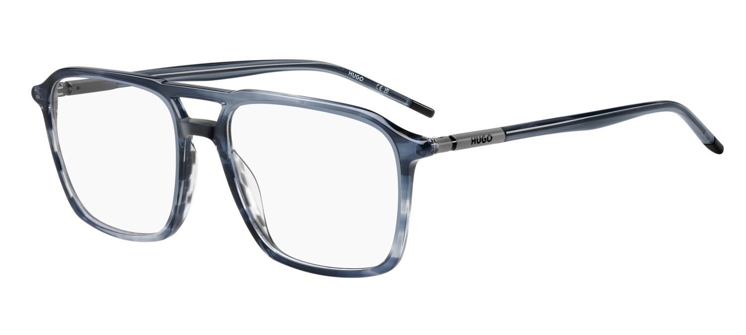 Eyeglasses Hugo Hg 1352 109467 38I color blue horn shape rectangle 