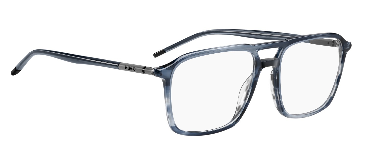 Eyeglasses Hugo Hg 1352 109467 38I color blue horn shape rectangle 