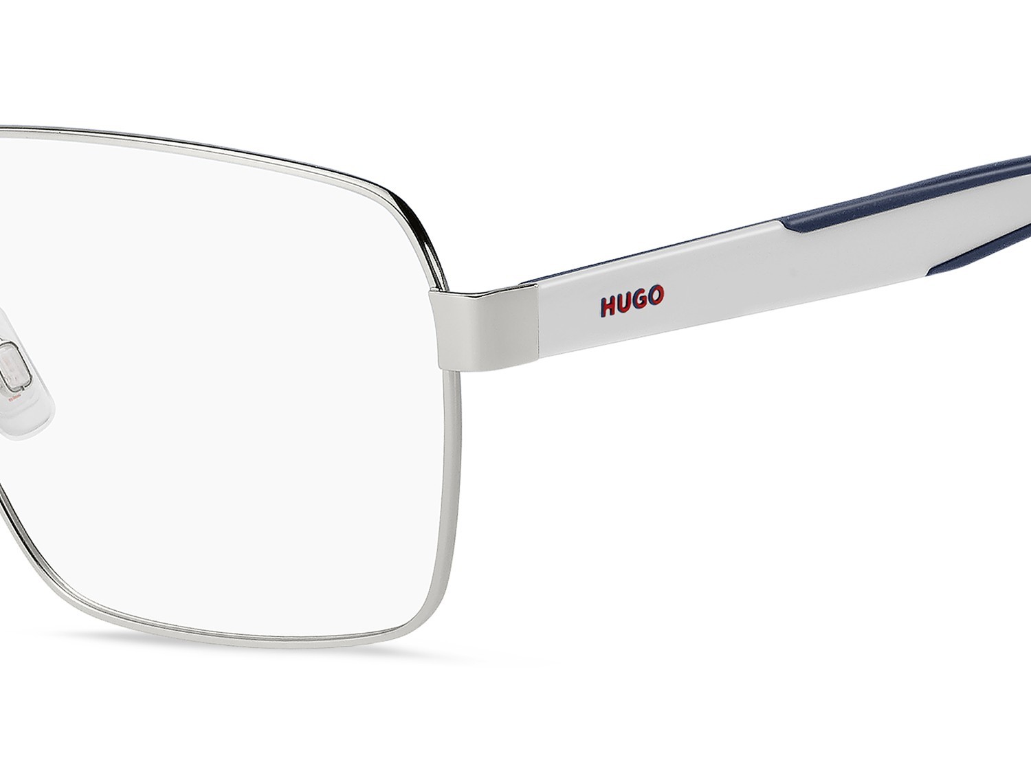 Occhiali da vista Hugo Hg 1341 109470 010 colore palladium forma rettangolare 