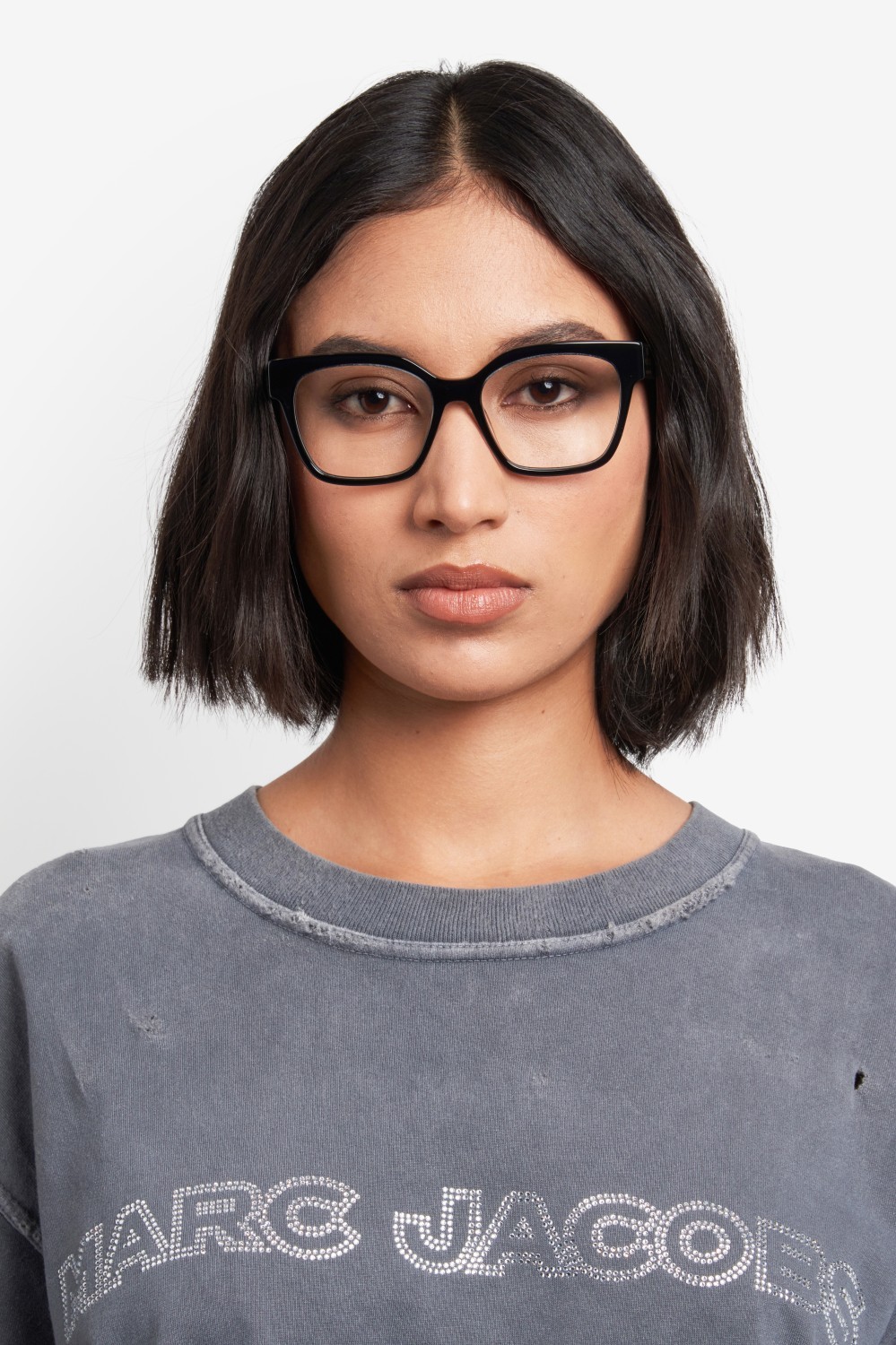Occhiali da vista Marc Jacobs 801 109478 MNG colore crystal black forma rettangolare 
