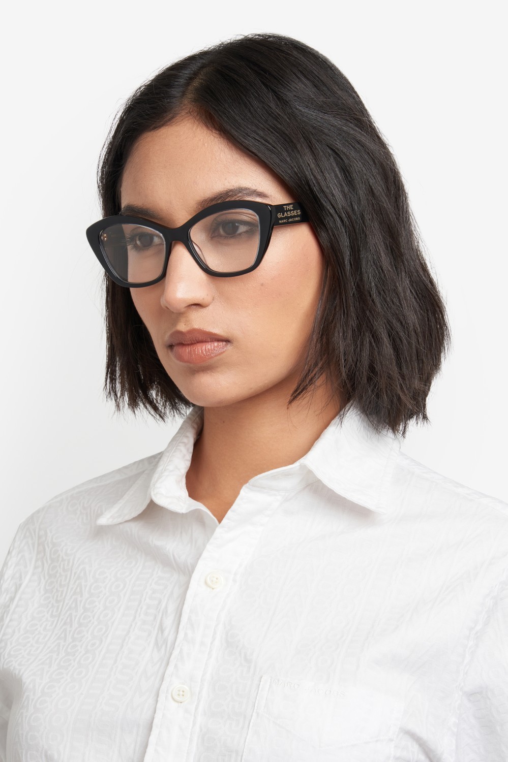 Occhiali da vista Marc Jacobs 802 109479 MNG colore crystal black forma rettangolare 