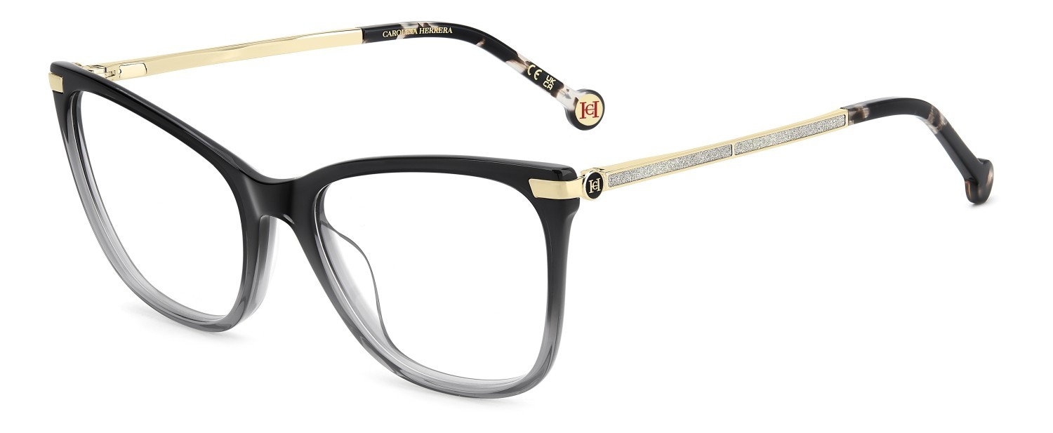 Occhiali da vista Carolina Herrera Her 0287/G 109485 EDM colore black shaded grey forma rettangolare 
