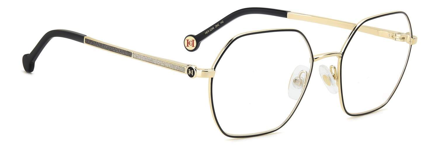 Occhiali da vista Carolina Herrera Her 0286 109486 2M2 colore black gold forma rettangolare 