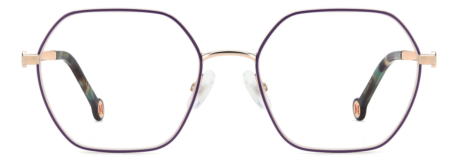 Eyeglasses Carolina Herrera Her 0286 109486 BSU color violet gold shape rectangle 