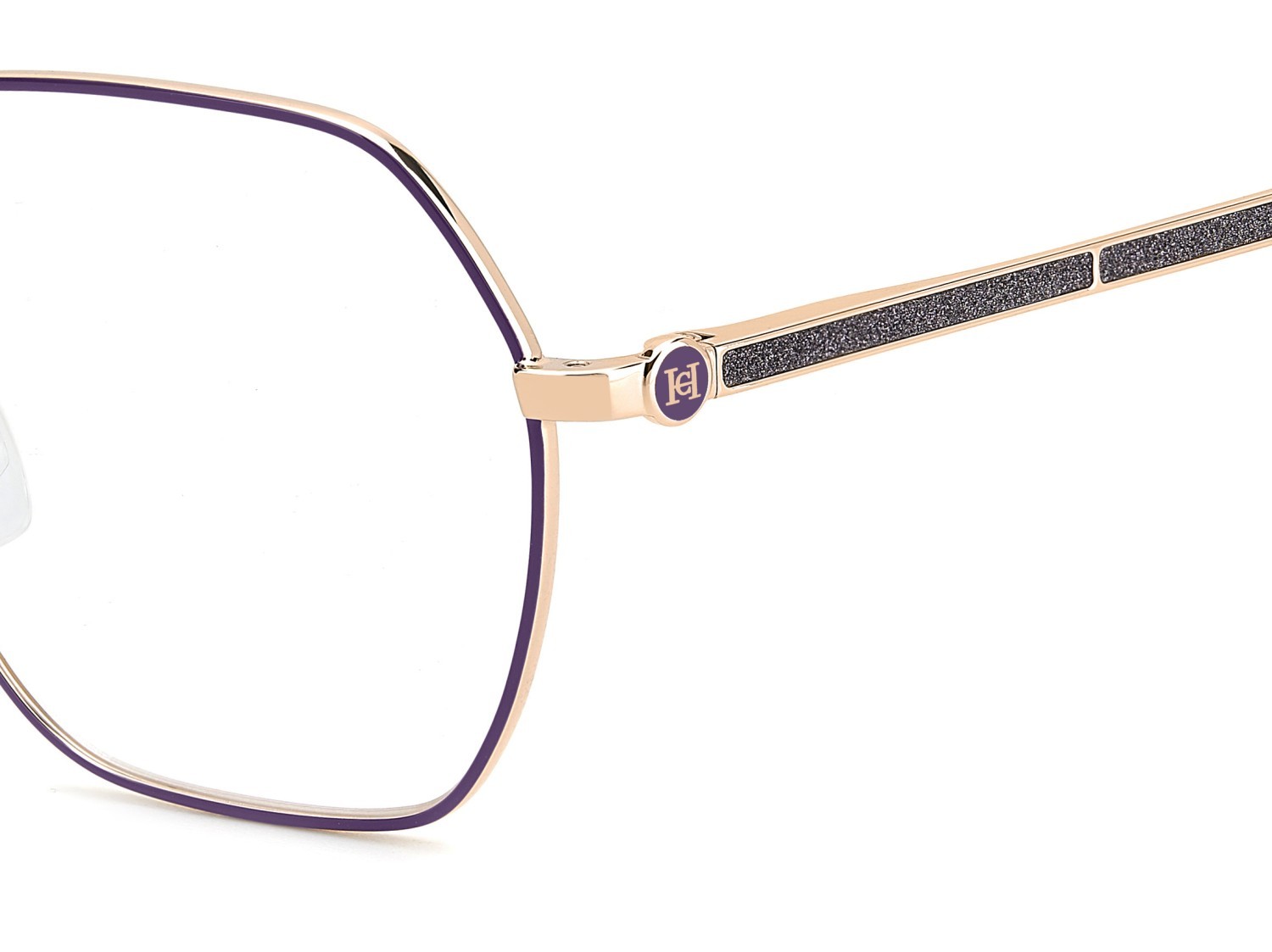 Eyeglasses Carolina Herrera Her 0286 109486 BSU color violet gold shape rectangle 