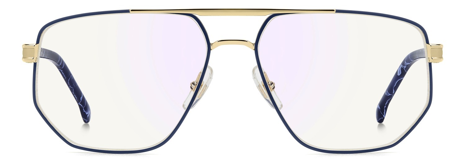 Brillen Carrera 1141 109487 LKS farbe gold blue form rechteckig gläser blue mirror