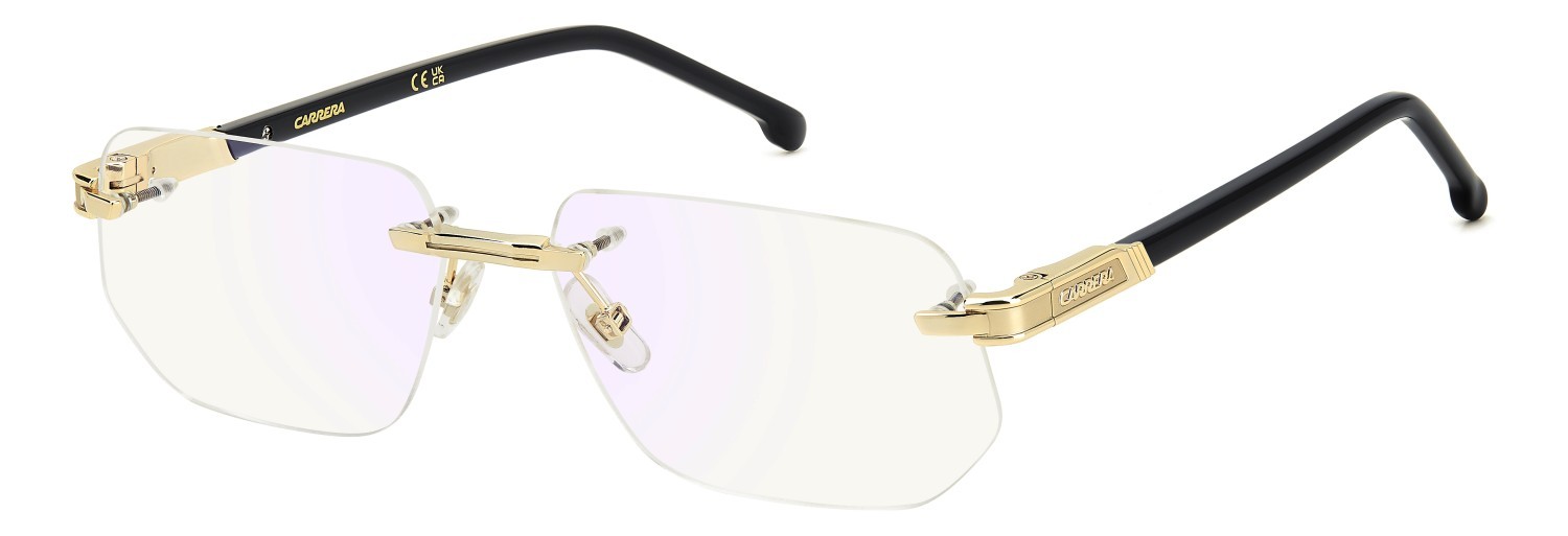 Brillen Carrera 1142 109488 RHL farbe gold black_ form rechteckig gläser blue mirror