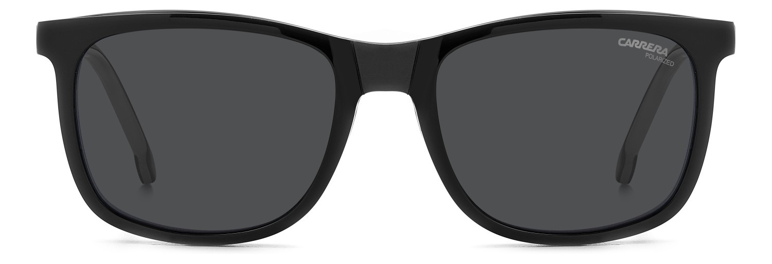 Eyeglasses Carrera Ca 8918/C 109495 08A + clip-on color black grey shape rectangle lenses grey polarized