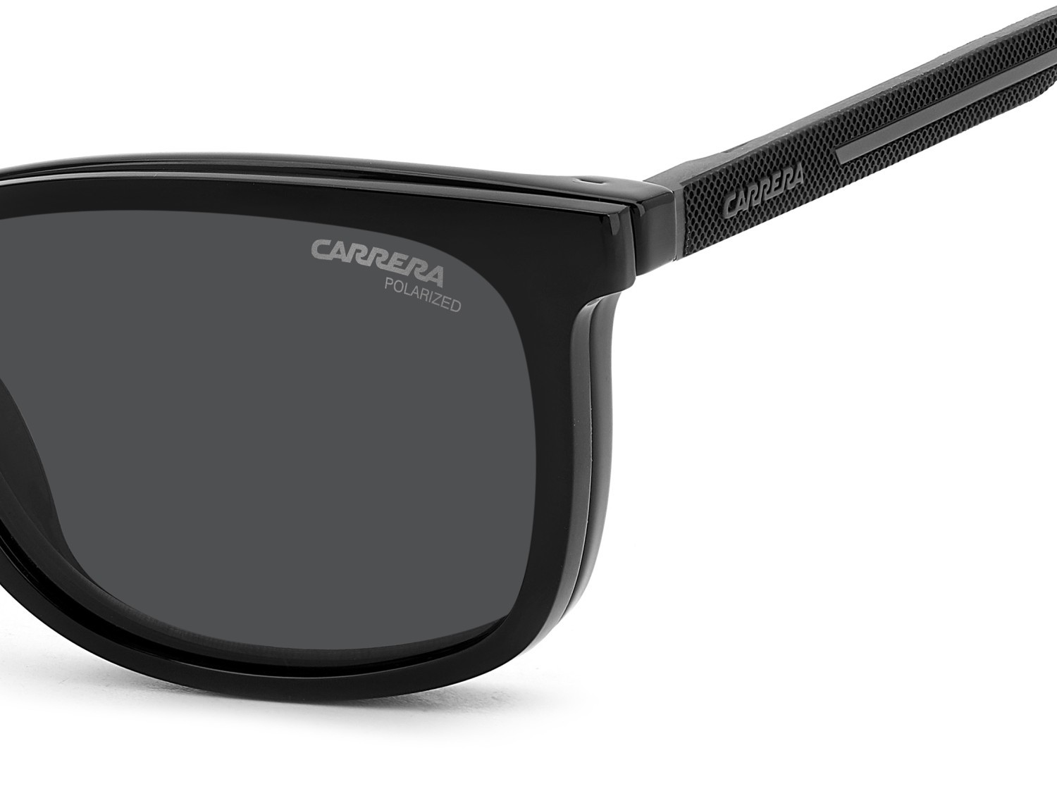 Eyeglasses Carrera Ca 8918/C 109495 08A + clip-on color black grey shape rectangle lenses grey polarized