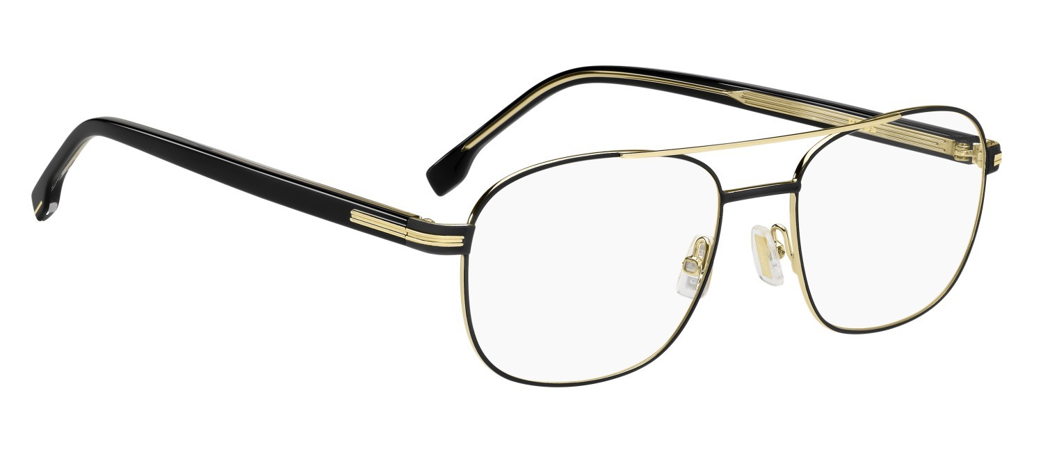 Eyeglasses Hugo Boss 1756 109497 I46 color matte black gold shape navigator 