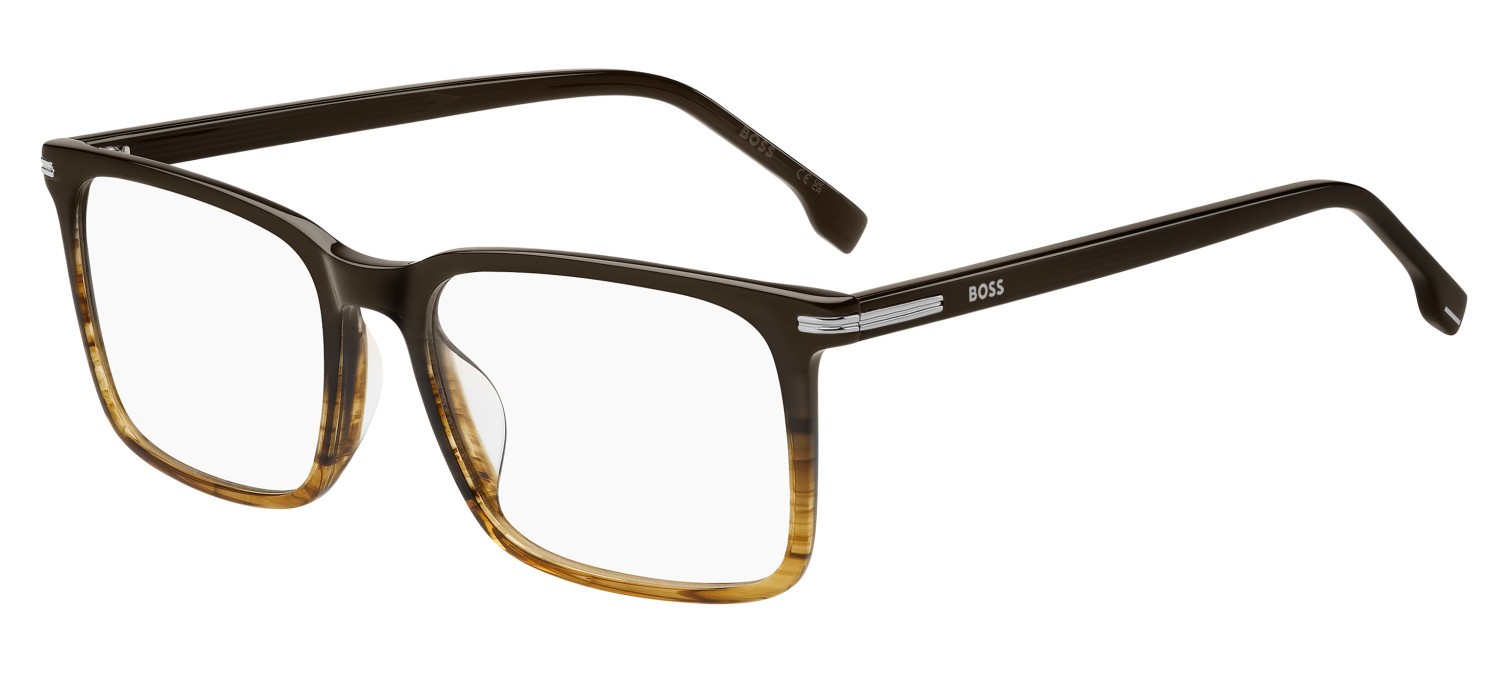 Eyeglasses Hugo Boss 1753/G 109501 NNG color brown shaded horn shape rectangle 