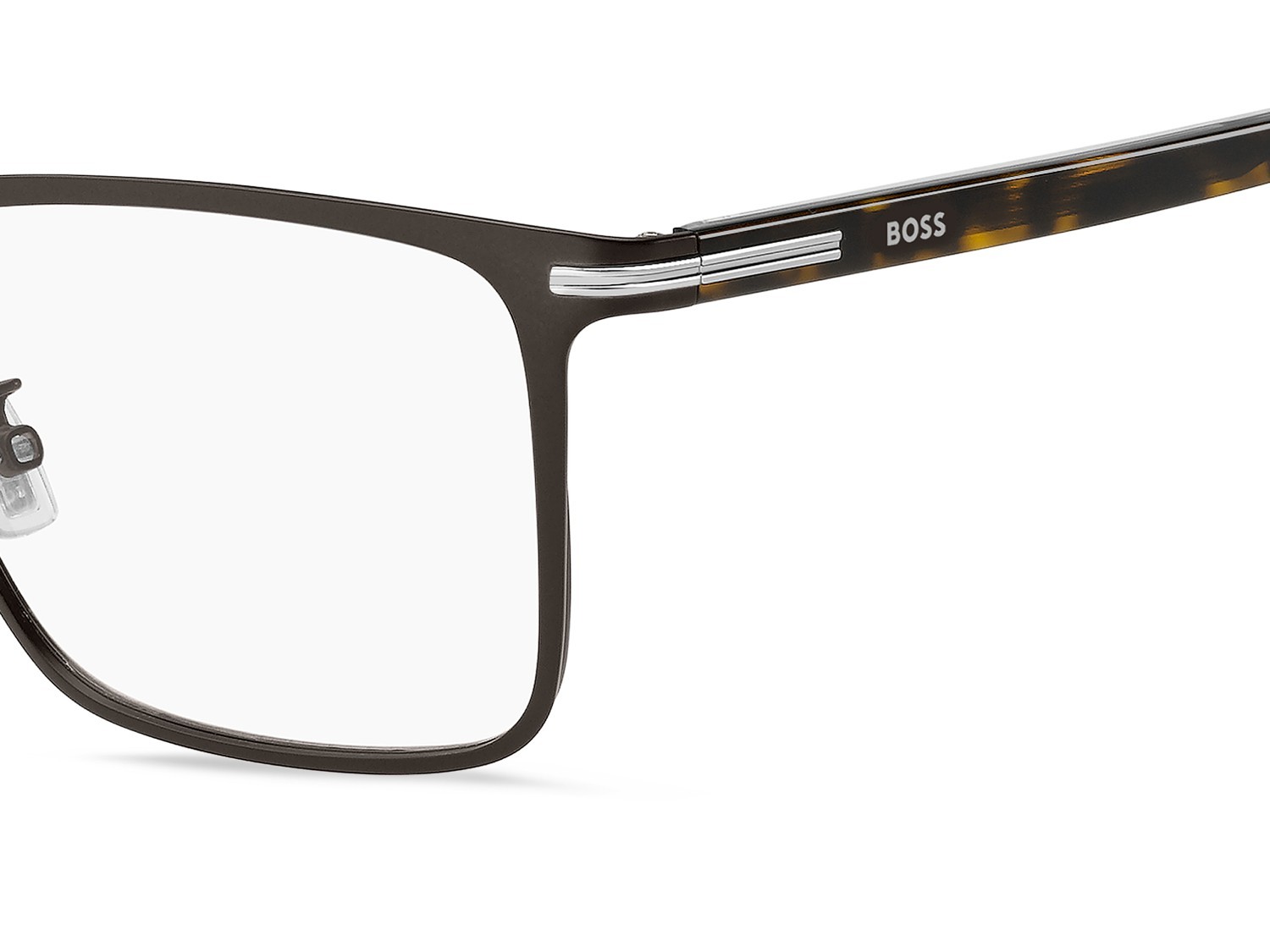 Eyeglasses Hugo Boss 1757/G 109502 AMC color matte brown palladium shape rectangle 