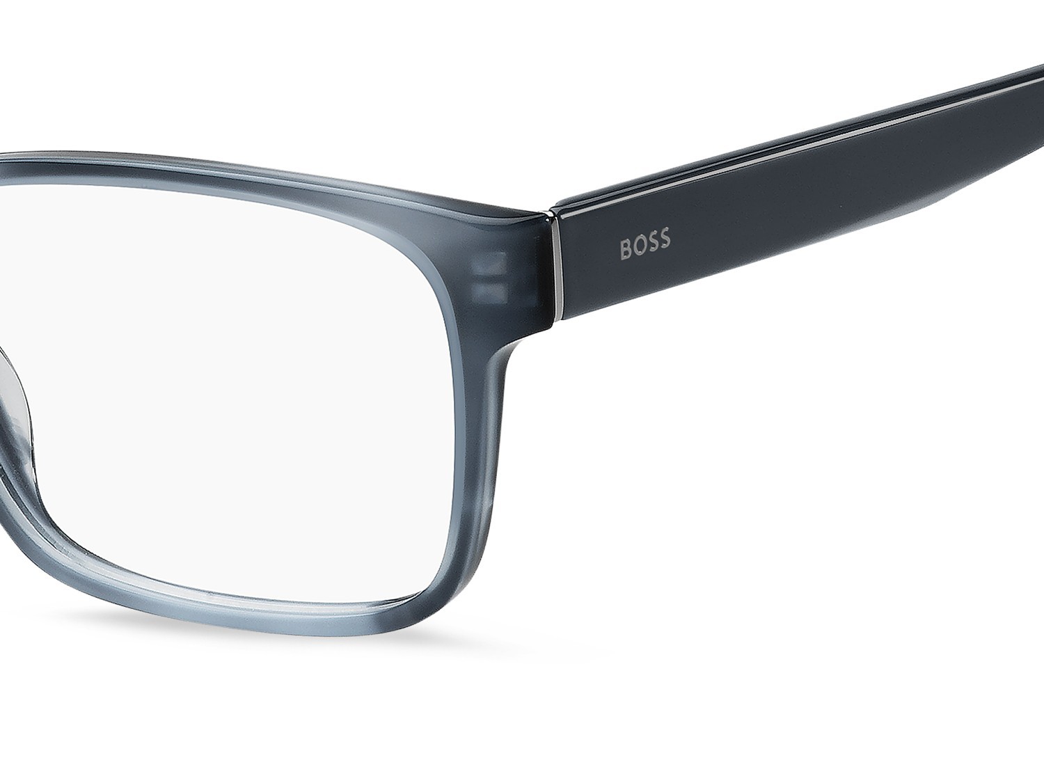 Eyeglasses Hugo Boss 1762 109505 38I color blue horn shape rectangle 
