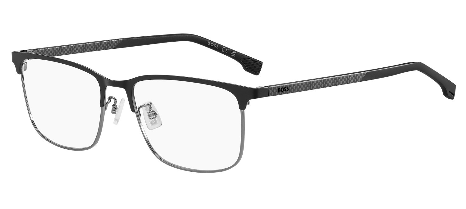 Occhiali da vista Hugo Boss 1802/F 109510 RZZ colore matte black dark ruthenium forma rettangolare 