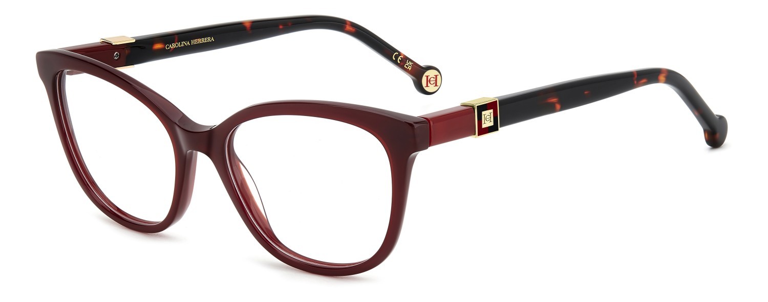 Eyeglasses Carolina Herrera Her 0299 109511 C9A color red shape rectangle 
