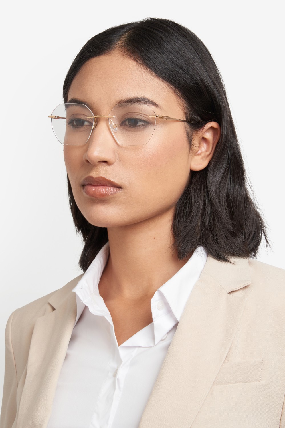 Eyeglasses Hugo Boss 1790 109514 J5G color gold shape rectangle 